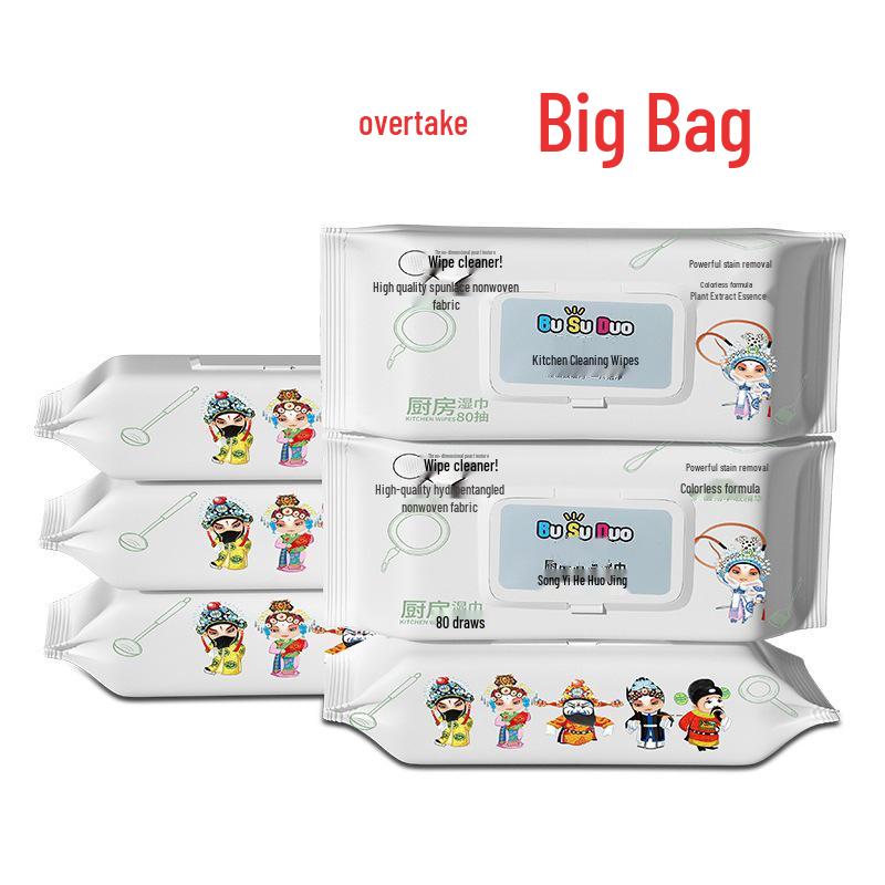 Penguin XL Kitchen Wet Wipes for Oil & Stain Removal - Thickened Household Cleaning Towels