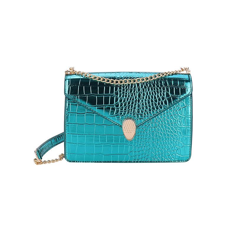 The New Bag 2025 European and American Fashion Snake Pattern Retro Shoulder Bag Ins Candy Color Women's Chain Crossbody