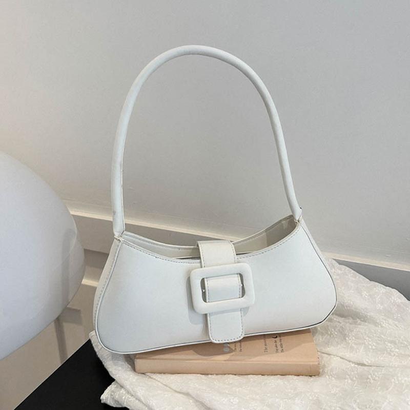 Women Messenger Bag  Pu Leather Totes Shoulder Bag Underarm Bag Casual Handbags белый
