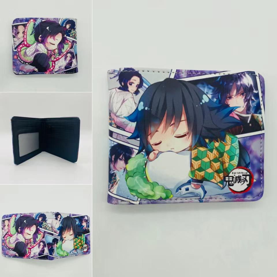 Japan cartoon comics Demon Slayer Short Fold Wallet Cartoon Coin Purse Suitable for Students 0006