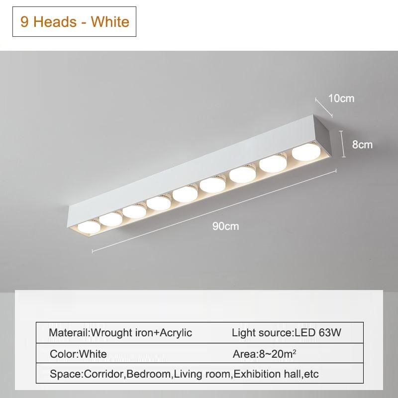 Modern Ceiling Downlight Spotlight Living Room Minimalist Long Strip Aisle Lamp Adjustable Lighting Angle LED Ceiling Lights