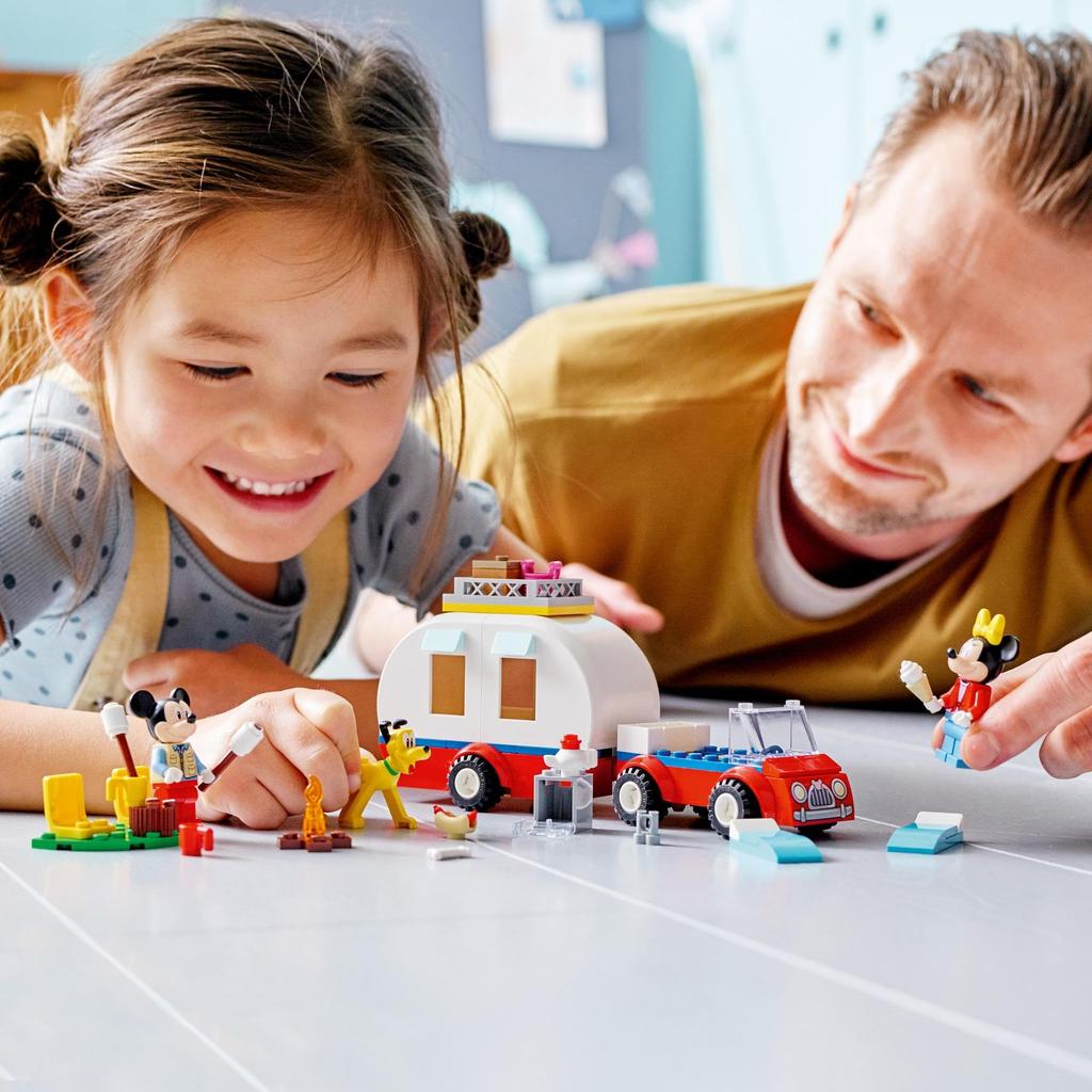 LEGO Mickey & Friends Mickey and Minnie's Exciting Camping Adventure 10777 Toy, Building Blocks, Pretend Play Gift for Boys and Girls, Ages 4 and Up