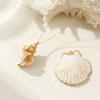 2 PCs Shell Pendants Gold Plated Scallop Conch Ocean Jewelry Charms For DIY Necklace Earrings Jewelry Making Findings