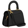 Coach Sammy 12 Metal Logo Lock Closure Detachable Shoulder Strap Leather Crossbody Handbag Mini Women handbag Black CR504-B4BK