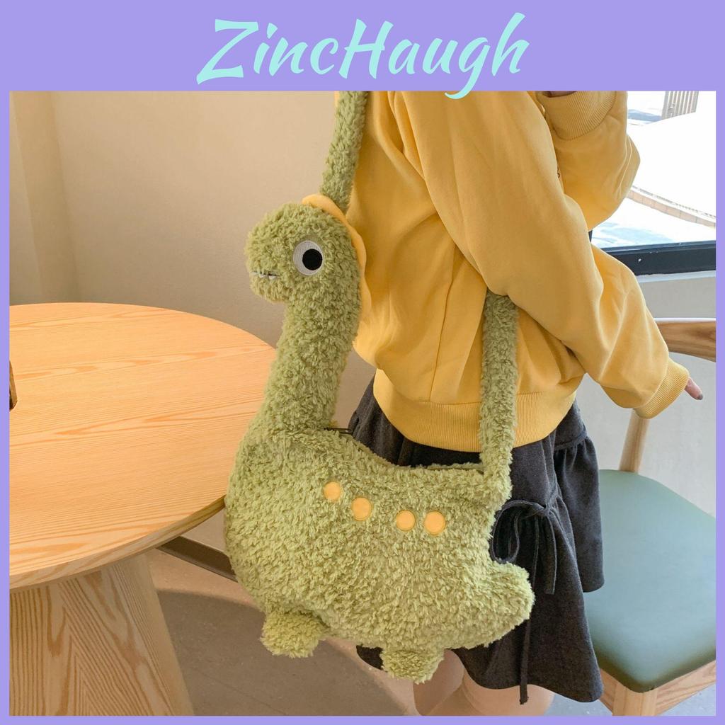 Dinosaur Plush Toy Shoulder Bag For Kids Casual Use With Polyester Material And Soft Design