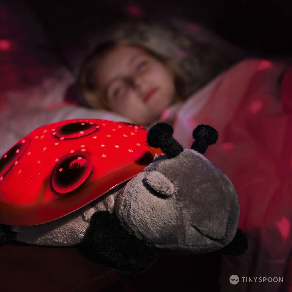 Gândăcel Luminos Twilight Cloud B Cloud Punând la Somn Noapte Jucărie de Pluș pentru Bebeluș Albina, pat, obiceiuri, Relaxant, plâns, jucărie, cadou, Prezent, (Ladybug)