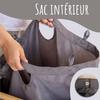 Lonbet - panier à linge en bambou xl 100l avec couvercle gris