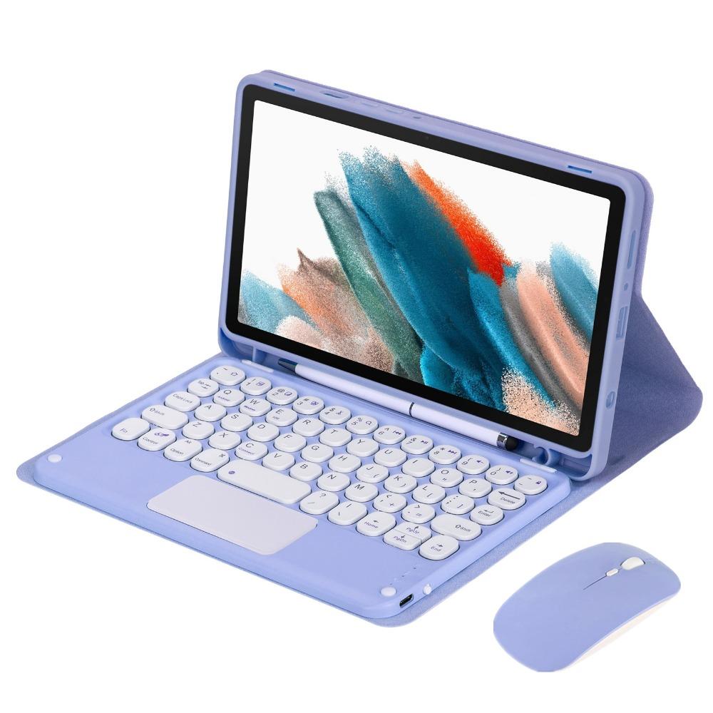 For Samsung Galaxy Tab A9 Case 8.7 Inch with Bluetooth Keyboard Silicone Cover Pen Holder Shockproof X115