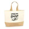 I Can't I Have Bobsleigh Minimalist Bag | Cotton Tote Bag with Jute Bottom 18 L 48 × 37 × 13 Cm | Market Shopping Beach