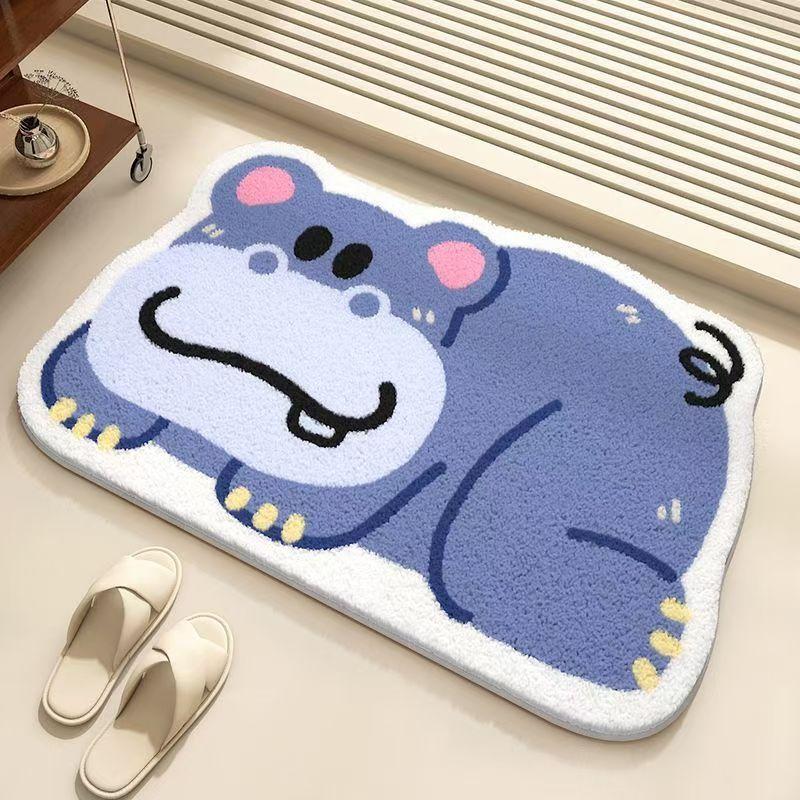 Household Dachshund Imitation Cashmere Foot Pad Toilet Bathroom Absorbent Floor Mat Entry Bedroom Door Mat Bathroom Mat