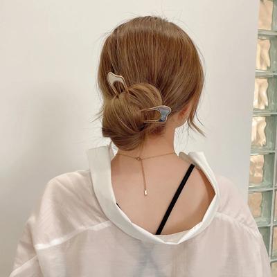 Muschel-Haarnadel, U-förmige Haarnadeln aus Metall, Haargabel, U-Haarnadel – einfache und modische Haaraccessoires für Damen