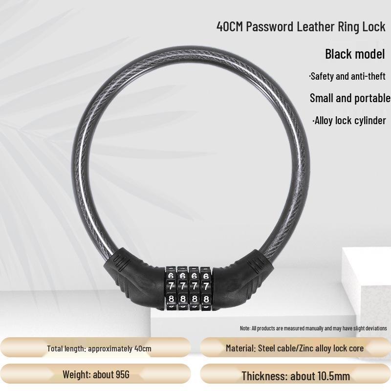 

Противоугонный кодовый замок для велосипедов, электровелосипедов и шлемов Black 0.4m Combo Lock