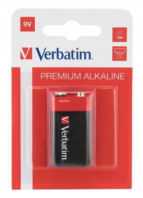 Verbatim Alkaline Battery 9V 1 Pack, 49924