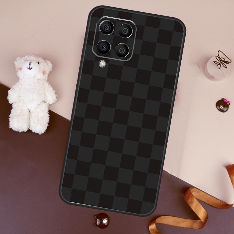 Checkerboard Checkered Board Case For Samsung Galaxy M11 M31 M21 M53 M13 M32 M52 M15 M35 M55 M14 M34 M54 M06 M16 M36 M56