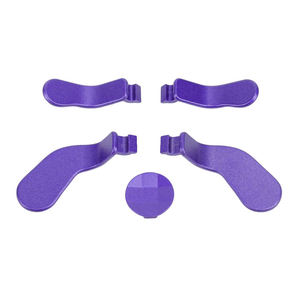 Game Controller Paddles 4 Stainless Steel Thumb Sticks and 1 Direction Pad Replacement for Elite Series 2 Dark Purple