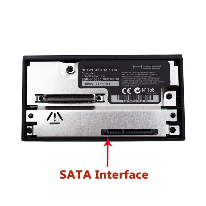 Black SATA Network Adapter for  for  Console Gamestar SATA Network Adapter SATA Interface HDD Network Adapter