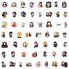 50pcs Chibi Demon Slayer Anime Stickers for Notebooks & Luggage - DIY Cartoon Decorations