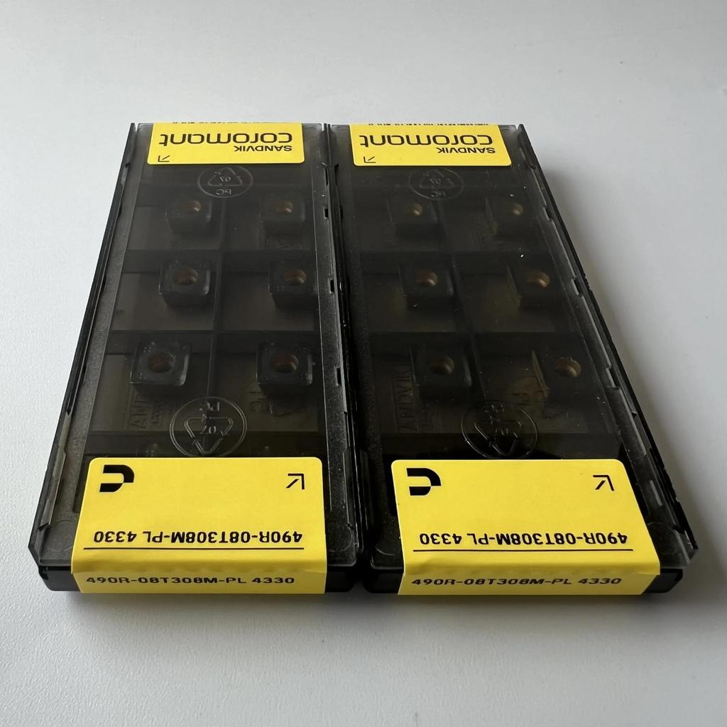 Original Sandvik / 490R-08T308M-PL 4330 CNC Lathe Carbide Blade Tool 10 Pcs