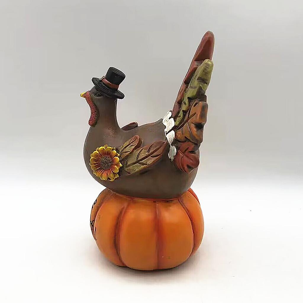 320g Turkey Pumpkin Ornament Thanksgiving Harvest Home Decor Indoor Outdoor Display
