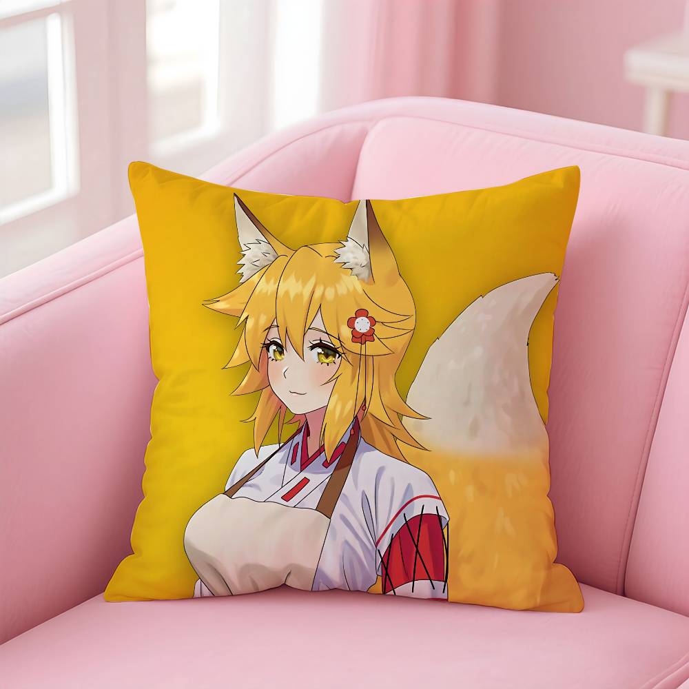 

Корисна Лисичка Сенко Сан Мультяшна Наволочка Безпечна Наволочка з Вашим Фото на Замовлення, Подушка з Антивицвілого Щіткового Флісу, Безпечна для Матері та Дитини. 40cmx40cm