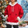 Women's Christmas Casual Fleece-Lined Hoodie With Long Sleeves And Pockets Sweatshirt Top