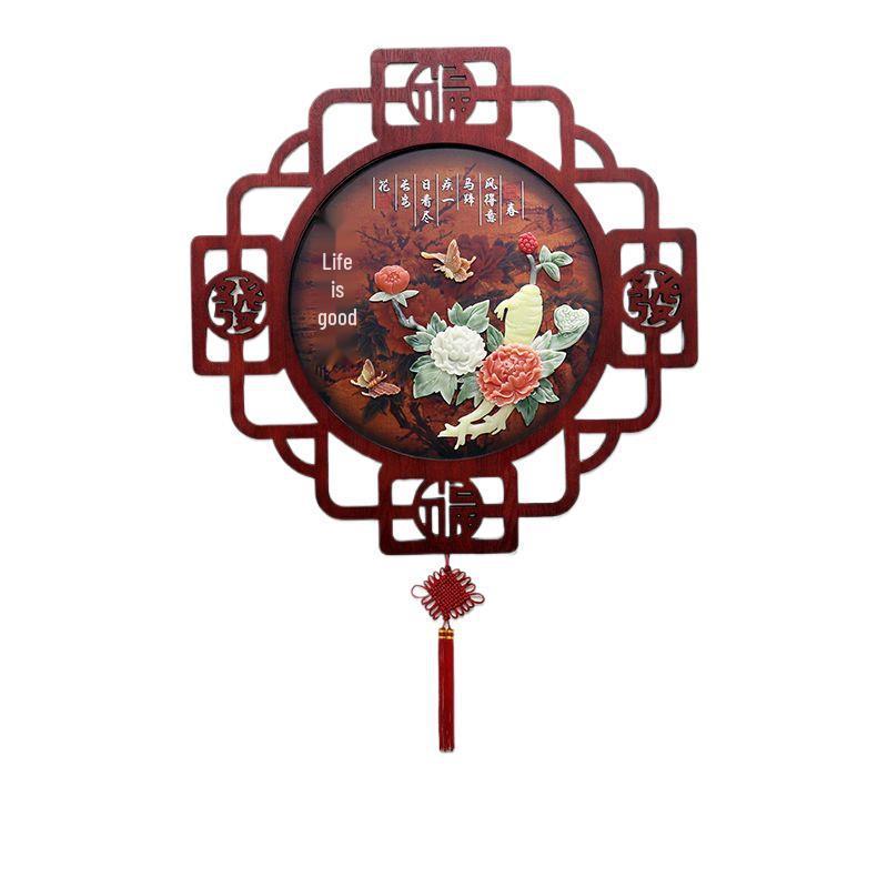 Chinese Style Decorative Wall Murals: Jade Carving Art for Living Room, Hallway & Restaurant