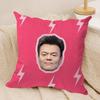 J-JYP Meme Cushion Cover Soft Plush Fabric Double-Sided Printed Sofa Cushion Cover for All Seasons Home Decor Gift