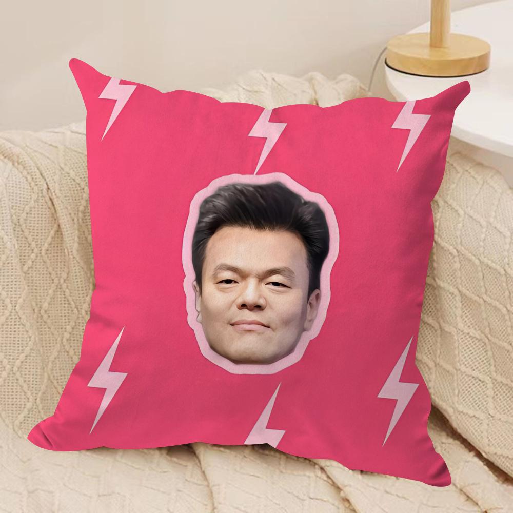J-JYP Meme Cushion Cover Soft Plush Fabric Double-Sided Printed Sofa Cushion Cover for All Seasons Home Decor Gift