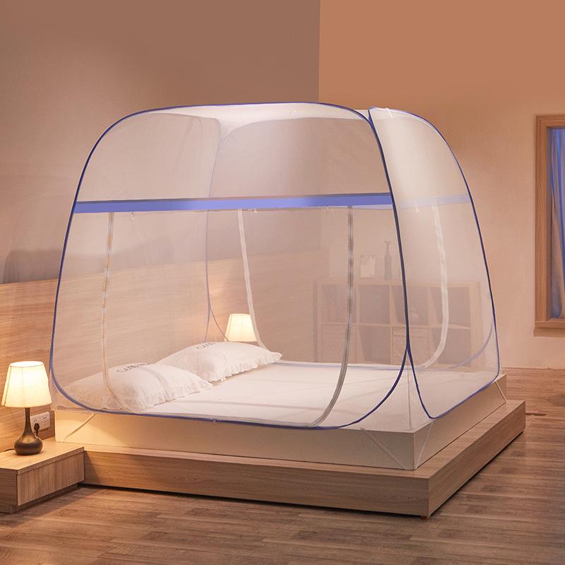 Mosquito Net with Free Installation – Foldable Steel Wire Yurt, Dustproof & Mosquito Proof