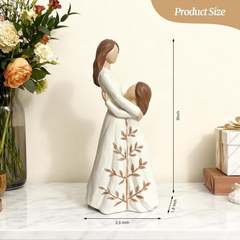 Mother and Daughter Embrace The Statue Decoration Gift