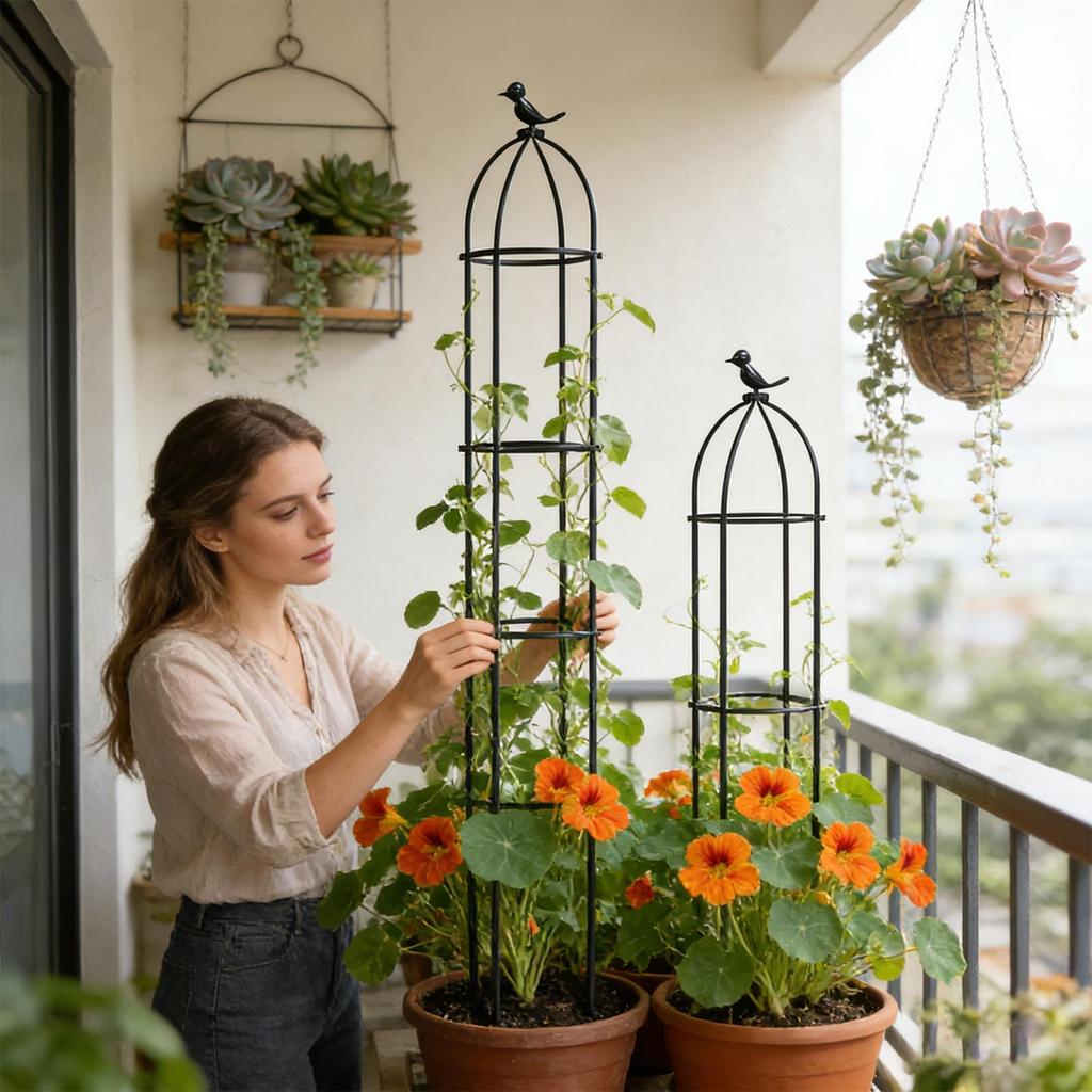 Plant Trellis Outdoor Rust Proof Decorative Frame Stakes Plant Stakes For Indoor For Outdoor Indoor Rose Clematis Vegetable