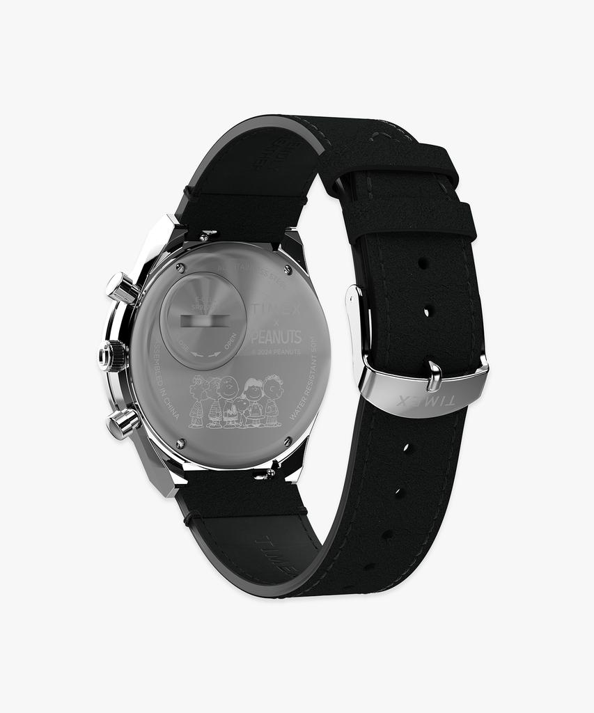 Taimaegseu X Peanuts Q Timex Chronograph Leather Watch 40Mm