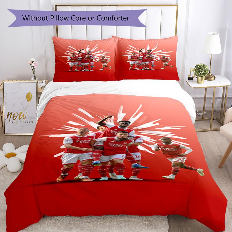 Arsenal Football Player Comforter Cover Set Design for Playroom Lightweight Christmas Gift