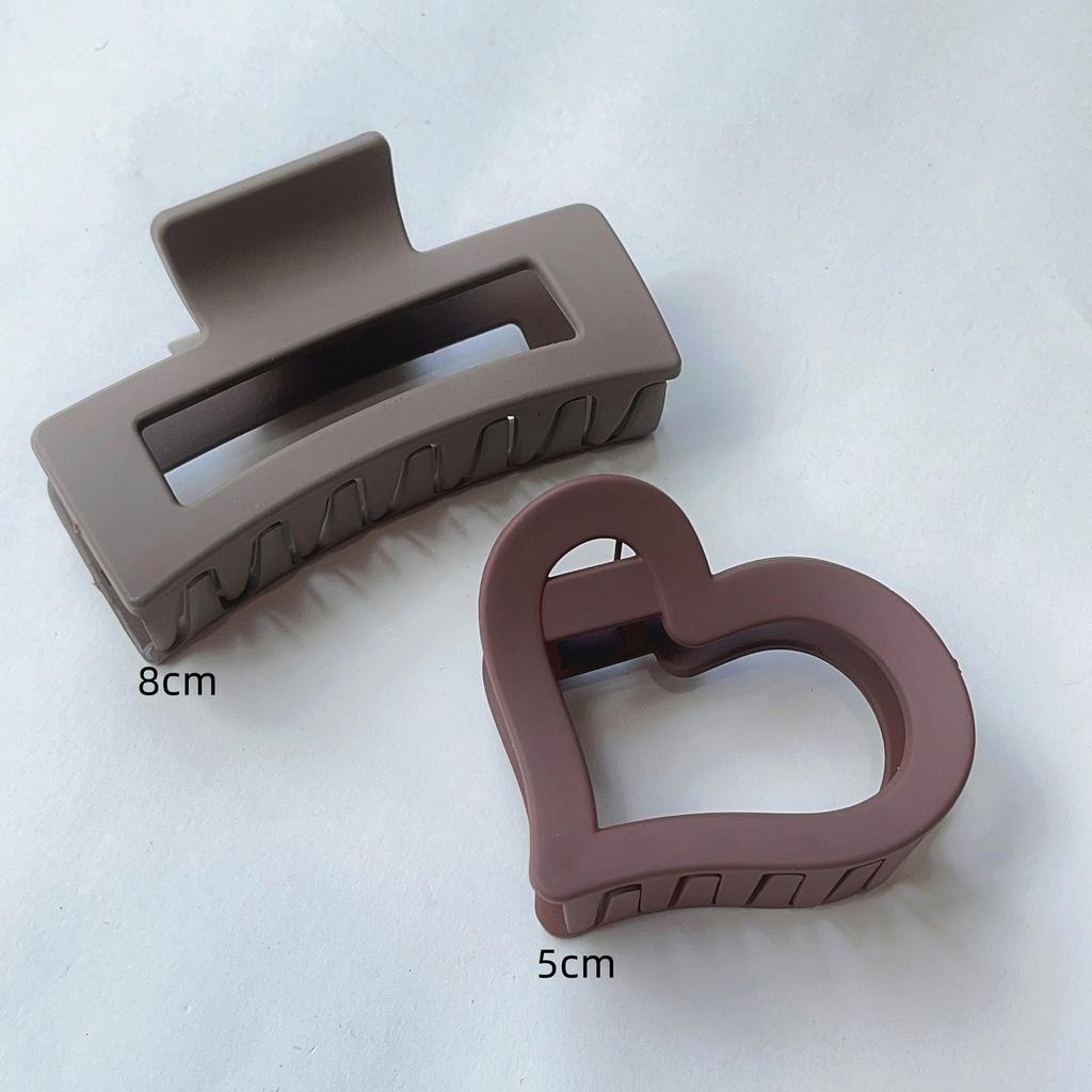 2 Pack 4.3 Inch Large Hair Clips Neutral Color Hair Claw for Women Thin Thick Curly Hair Matte Claw Clips Strong Hold Jaw Clip