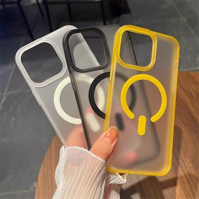 Luxury Matte Clear For Magsafe Magnetic Wireless Charging Case For iPhone 16 15 14 Plus 13 12 Pro Max 11 Shockproof Bumper Cover