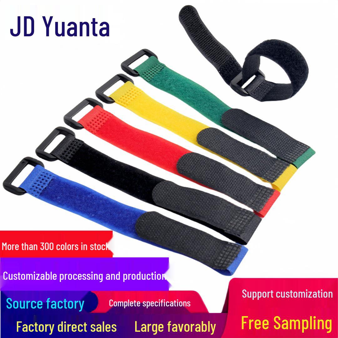 Нейлоновая стяжка с металлической обратной пряжкой - Прочная самоклеящаяся фиксирующая стяжка с липучкой, неэластичная. 1CM x 10CM