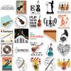 52 Musical Instruments Orchestral Graffiti Stickers Decorate Suitcase Pen Guitar Notebook Waterproof Stickers