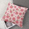 Rose Blush Square Jacquard Pillow Cover for Sofa Office Waist Cushion Cover Home Decorative Pillowcase