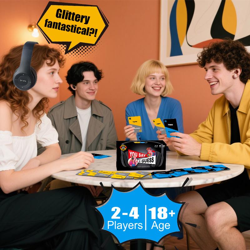 TK Hot Item: Party Card Battle Board Game & Headset - Parent-Child Challenge & Interaction