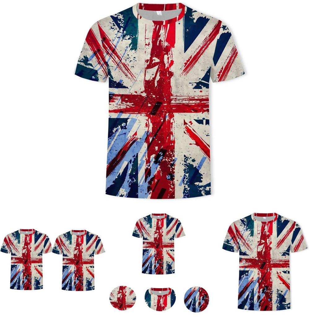 Classic Union Jack T-shirt For Men Women And Kids Casual And Simple Design