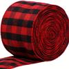 Versatile Christmas Red And Black Check Ribbon 5 Yards For Diy Holiday Decor