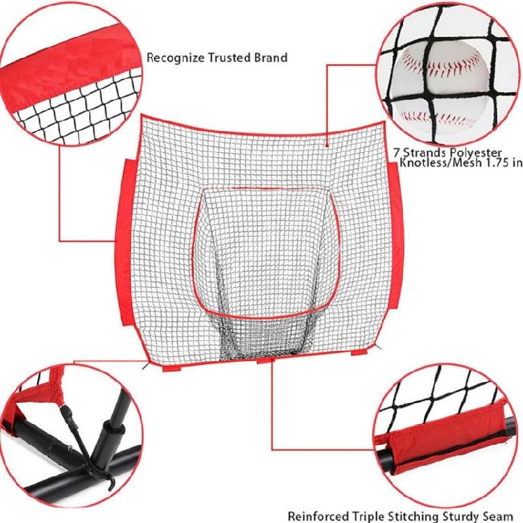 Rebounds Trainings-Baffle-Netz 7ftx7ft Schwerlast-Übungsnetz Baseball-Ersatznetz zum Werfen, Schlagen, Feldspiel
