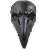 Maschera del medico della peste Maschera di becco di uccelli dal naso lungo Corvo Mietitore Mai più pelle Maschere nere