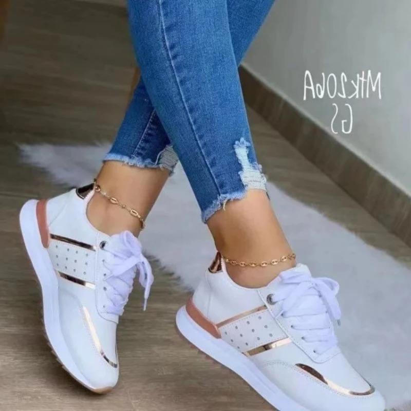 Damen Sneakers Plateau Patchwork Casual Sportschuhe Damen Outdoor Laufschuhe Vulkanisierte Schuhe Tenis Feminino Plus Größe 43