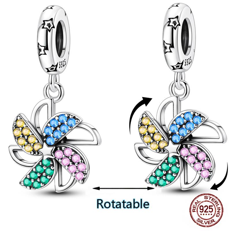 92 Styles Original Copper Green Series Cactus Avocado Clover Charms Bracelet Pendant Diy Clip Beads Women'S Jewelry