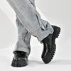 Casual thick soled men's leather shoes Fashionable classic minimalist style Outdoor leisure trend party youth office shoes New