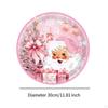 16 Stück Weihnachtsdekorationsplatten Rosa Zubehör Geschirr für Babyparty 7 Zoll