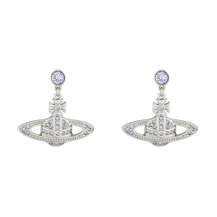 

Vivienne Westwood Mini Relief Style Earrings Unisex Earrings Silver Purple 62020025J26S174 Basic Packaging-Dust Bag+Box
