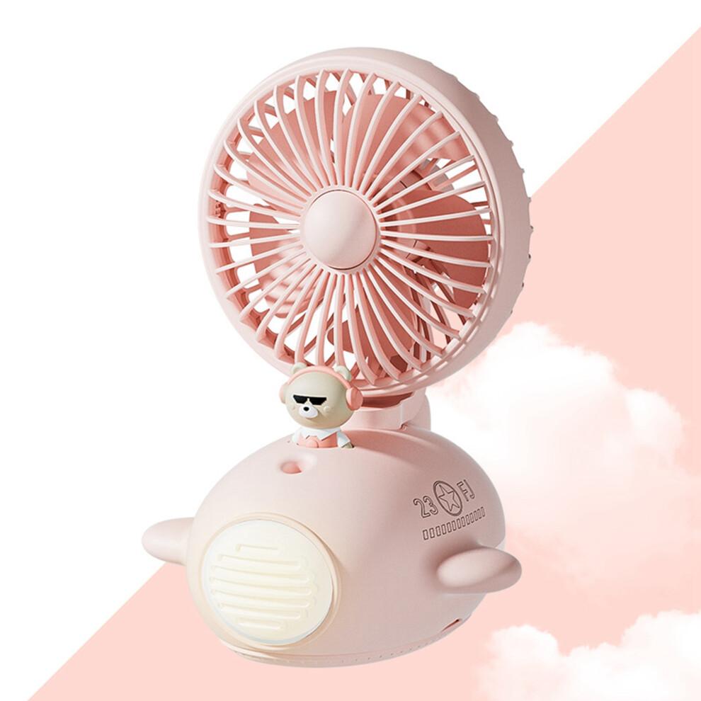 Quiet Operation Portable Fan, Mini Handheld Fan With Night Light USB Rechargeable Fan For Kids Adults, Adjustable Wind Speed Fan With Multi-purpose