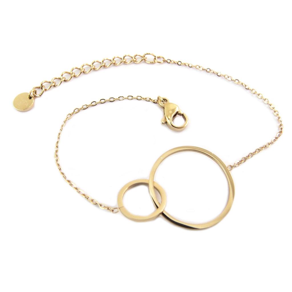 

Les Trésors De Lily [P7959] - Дизайнерский браслет из нержавеющей стали Choreography из розового золота (кружки-круглые) - 25x18 мм